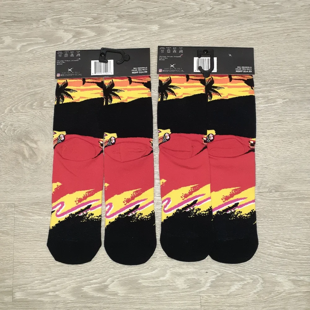 2 Pairs - Odd Sox Hollywood Hills Socks Size 6-13 New